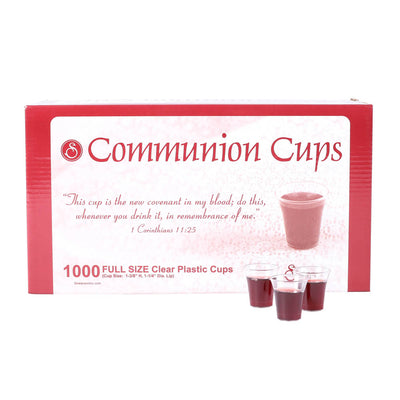 Communion Cups Clear Full Size 1 3/8in 1000pk -- Swanson Christian Products, Other