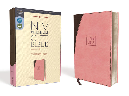 Cover Image for Niv, Premium Gift Bible, Leathersoft, Pink/Brown, Red Letter Edition, Comfort Print -- Zondervan, Imitation Leather