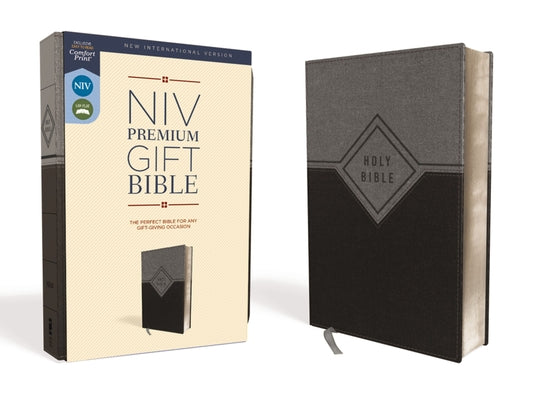 Cover Image for Niv, Premium Gift Bible, Leathersoft, Black/Gray, Red Letter Edition, Comfort Print -- Zondervan, Imitation Leather