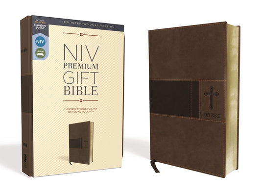 Cover Image for Niv, Premium Gift Bible, Leathersoft, Brown, Red Letter Edition, Comfort Print -- Zondervan, Imitation Leather