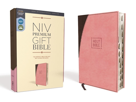 Cover Image for Niv, Premium Gift Bible, Leathersoft, Pink/Brown, Red Letter Edition, Indexed, Comfort Print -- Zondervan, Imitation Leather