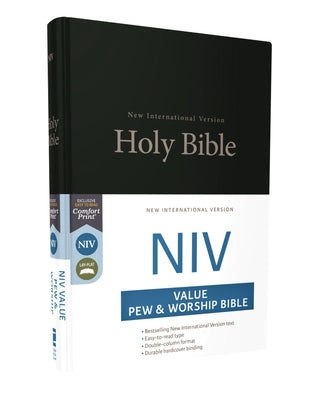Cover Image for NIV, Value Pew and Worship Bible, Hardcover, Black -- Zondervan, Hardcover