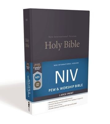 Cover Image for NIV, Pew and Worship Bible, Large Print, Hardcover, Blue -- Zondervan, Hardcover