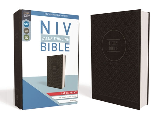 Cover Image for NIV, Value Thinline Bible, Large Print, Imitation Leather, Gray/Black -- Zondervan, Imitation Leather