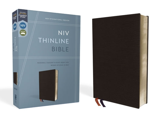 Cover Image for NIV, Thinline Bible, Bonded Leather, Black, Red Letter Edition -- Zondervan, Bonded Leather
