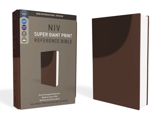 Cover Image for NIV, Super Giant Print Reference Bible, Imitation Leather, Brown, Red Letter Edition -- Zondervan, Imitation Leather