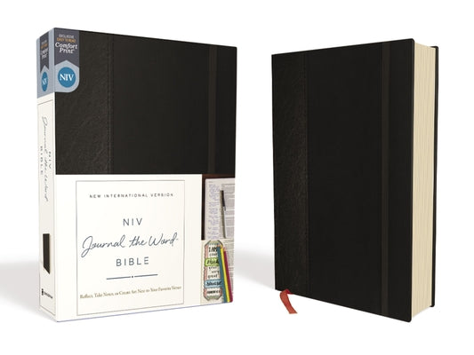 Cover Image for NIV, Journal the Word Bible, Hardcover, Black, Red Letter Edition, Comfort Print: Reflect, Take Notes, or Create Art Next to Your Favorite Verses -- Zondervan, Hardcover