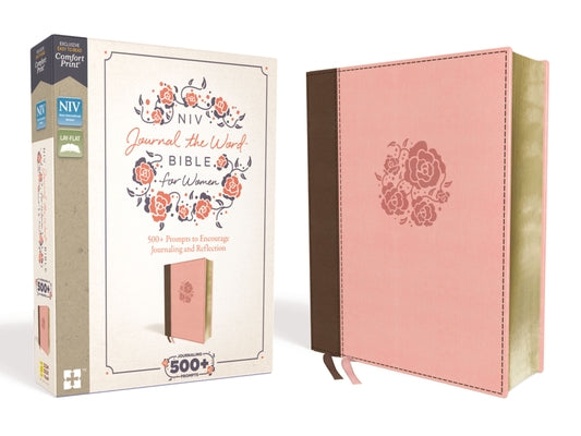 Cover Image for NIV, Journal the Word Bible for Women, Leathersoft, Pink, Red Letter Edition, Comfort Print: 500+ Prompts to Encourage Journaling and Reflection -- Zondervan, Imitation Leather