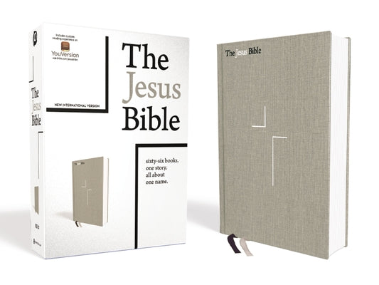 Cover Image for The Jesus Bible, NIV Edition, Cloth Over Board, Gray Linen, Comfort Print -- Passion Publishing, Hardcover