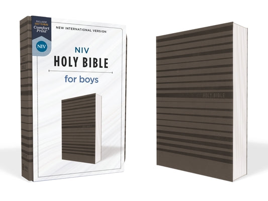 Cover Image for Niv, Holy Bible for Boys, Soft Touch Edition, Leathersoft, Gray, Comfort Print -- Zondervan, Imitation Leather