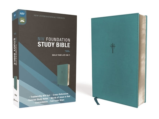 Cover Image for Niv, Foundation Study Bible, Leathersoft, Teal, Red Letter -- Zondervan, Imitation Leather