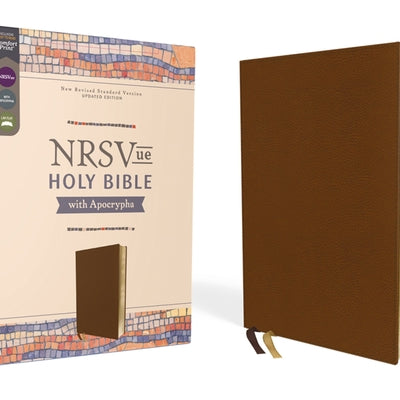Nrsvue, Holy Bible with Apocrypha, Leathersoft, Brown, Comfort Print -- Zondervan, Imitation Leather