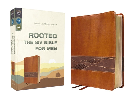 Cover Image for Rooted: The NIV Bible for Men, Leathersoft, Brown, Comfort Print: Shaping Men for Faithful Living in Today's World -- Livingstone Corporation, Imitation Leather