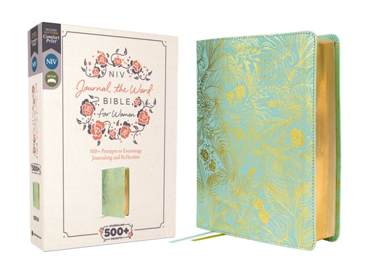 Cover Image for Niv, Journal the Word Bible for Women (Perfect for Note-Taking), Leathersoft, Teal, Red Letter, Comfort Print: 500+ Prompts to Encourage Journaling an -- Zondervan, Imitation Leather
