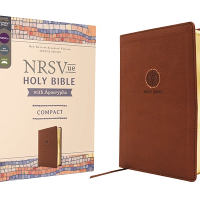Nrsvue, Holy Bible with Apocrypha, Compact, Leathersoft, Brown, Comfort Print -- Zondervan, Imitation Leather