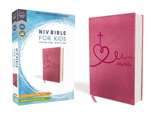 Cover Image for Niv, Bible for Kids, Leathersoft, Pink, Red Letter, Comfort Print: Thinline Edition -- Zondervan, Leather