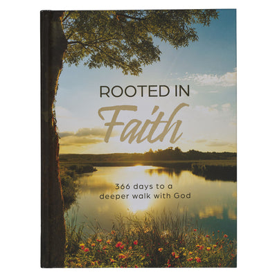 Cover Image for Devotional Rooted in Faith Hardcover -- Christian Art Gifts, Leather
