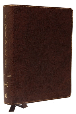 NKJV, Journal the Word Bible, Large Print, Bonded Leather, Brown, Red Letter Edition: Reflect, Journal, or Create Art Next to Your Favorite Verses -- Thomas Nelson, Bonded Leather