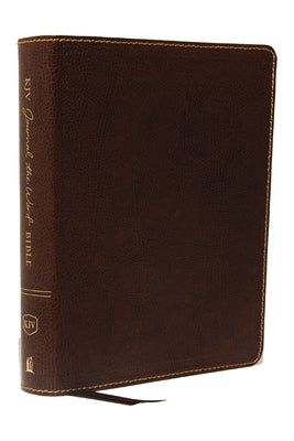 Cover Image for KJV, Journal the Word Bible, Bonded Leather, Brown, Red Letter Edition, Comfort Print: Reflect, Journal, or Create Art Next to Your Favorite Verses -- Thomas Nelson, Bonded Leather