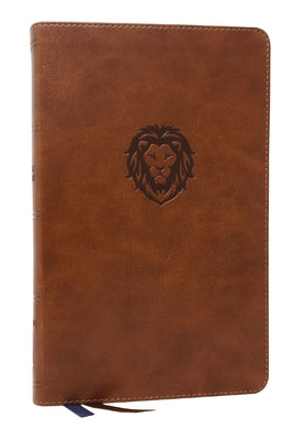 Cover Image for Nkjv, Thinline Bible Youth Edition, Leathersoft, Brown, Red Letter Edition, Comfort Print -- Thomas Nelson, Imitation Leather