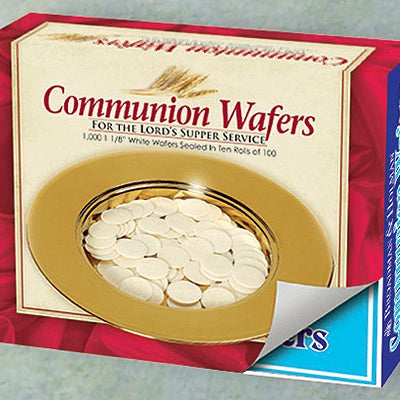 Communion Wafers - Round White (1,000 Pieces): 10 Individual Packs of 100 / Round Unleavened / Ready to Serve -- Broadman Church Supplies Staff, Other