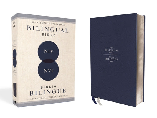 Cover Image for Niv/NVI Bilingual Bible, Revised Text 2022, Leathersoft, Navy / Niv/Nvi, Biblia Bilingüe, Revisión 2022, Leathersoft, Azul Añil -- Nueva Versión Internacional, Leather