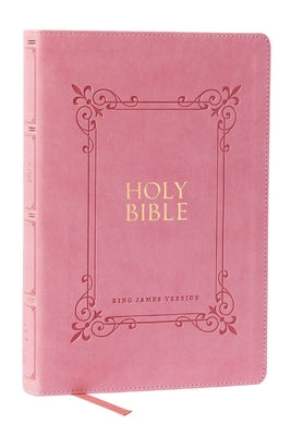 Cover Image for KJV Holy Bible: Large Print with 53,000 Center-Column Cross References, Pink Leathersoft, Red Letter, Comfort Print: King James Version -- Thomas Nelson, Imitation Leather