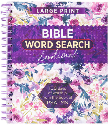 Bible Word Search Devotional: 100 Days of Worship from the Book of Psalms -- Broadstreet Publishing Group LLC, Spiral