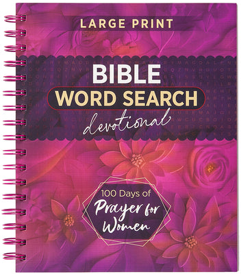Cover Image for 100 Days of Prayer for Women: Bible Word Search Devotional -- Broadstreet Publishing Group LLC, Spiral