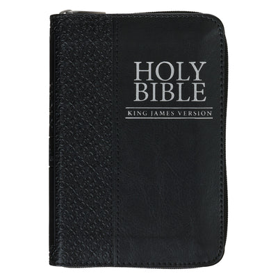 Cover Image for KJV Mini Pocket Edition: Zippered Black -- Christian Art Gifts, Imitation Leather