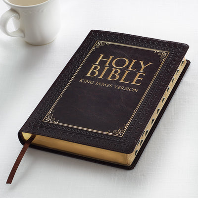Cover Image for KJV Large Print Thumb Index Edition: Brown -- , Imitation Leather