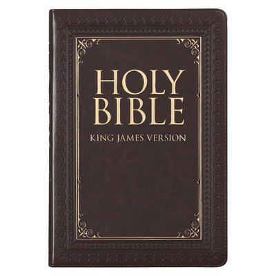 Cover Image for KJV Large Print Thumb Index Edition: Brown -- Christian Art Gifts, Imitation Leather