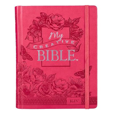 Cover Image for KJV Holy Bible, My Creative Bible, Faux Leather Hardcover - Ribbon Marker, King James Version, Pink Floral W/Elastic Closure -- Christian Art Gifts, Imitation Leather