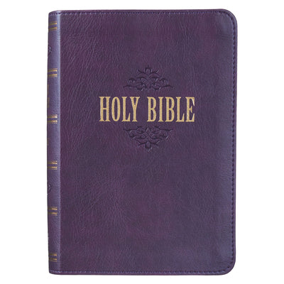 Cover Image for KJV Compact Large Print Lux-Leather Purple -- Christian Art Gifts, Imitation Leather