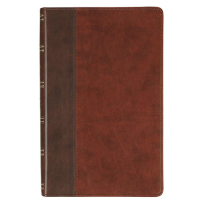 Cover Image for KJV Giant Print Lux-Leather 2-Tone Brown -- Christian Art Gifts, Imitation Leather