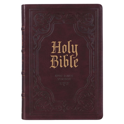 Cover Image for KJV Bible Giant Print Full-Size (Faux Leather, Dark Brown) -- Christian Art Gifts, Imitation Leather