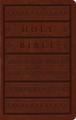 ESV Large Print Personal Size Bible (Trutone, Brown, Engraved Mantel Design) -- Esv Bibles, Imitation Leather