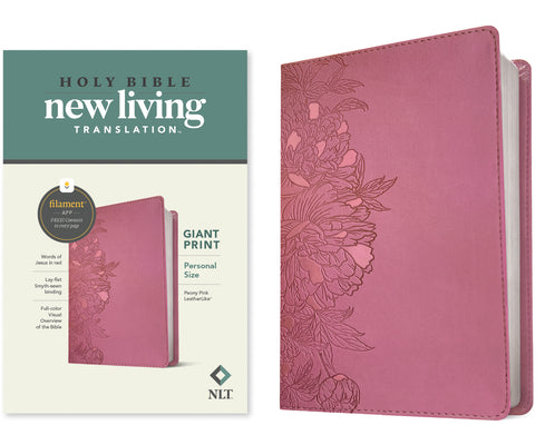 Cover Image for NLT Personal Size Giant Print Bible, Filament Enabled Edition (Red Letter, Leatherlike, Peony Pink) -- New Living Translation, Imitation Leather
