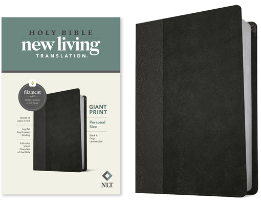 Cover Image for NLT Personal Size Giant Print Bible, Filament Enabled Edition (Red Letter, Leatherlike, Black/Onyx) -- New Living Translation, Imitation Leather