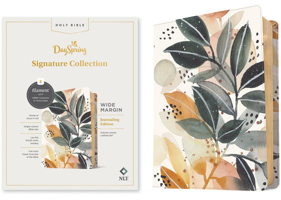 Cover Image for NLT Wide Margin Bible, Dayspring Signature Collection, Filament Enabled (Leatherlike, Autumn Leaves, Red Letter) -- New Living Translation, Imitation Leather