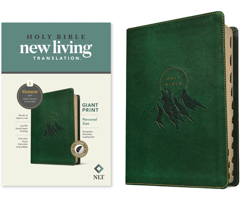 Cover Image for NLT Personal Size Giant Print Bible, Filament Enabled (Leatherlike, Evergreen Mountain, Indexed, Red Letter) -- New Living Translation, Imitation Leather