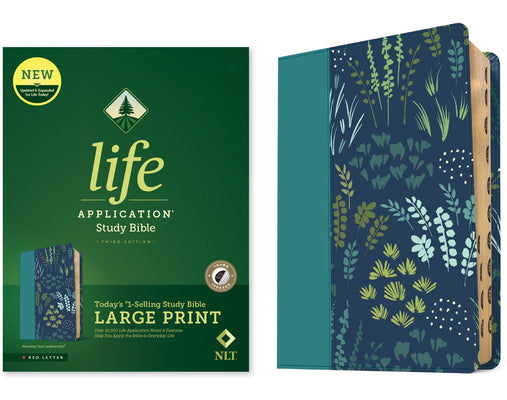 Cover Image for NLT Life Application Study Bible, Third Edition, Large Print (Leatherlike, Meadow Teal, Indexed, Red Letter) -- New Living Translation, Imitation Leather