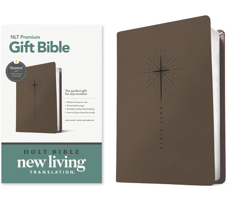 Cover Image for Premium Gift Bible Nlt, Filament Enabled (Leatherlike, Star Cross Taupe, Red Letter) -- New Living Translation, Imitation Leather
