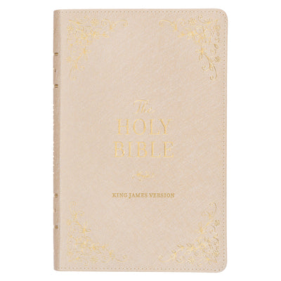 Cover Image for KJV Bible Deluxe Gift (Faux Leather, Pearlescent Taupe) -- Christian Art Gifts, Imitation Leather
