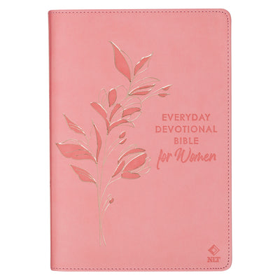 Cover Image for NLT Holy Bible Everyday Devotional Bible for Women New Living Translation, Vegan Leather, Pink Debossed -- Christian Art Gifts, Leather