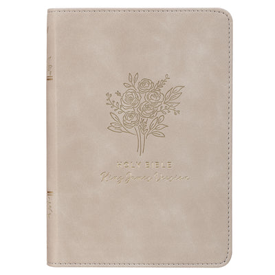 Cover Image for KJV Bible Compact Faux Leather Taupe -- Christian Art Gifts, Leather