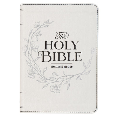 Cover Image for KJV Bible Compact Large Print (Faux Leather, White) -- Christian Art Gifts, Leather