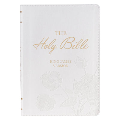 Cover Image for KJV Bible Super Giant Print (Faux Leather, White) -- Christian Art Gifts, Imitation Leather