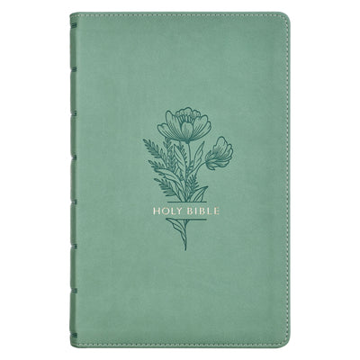 Cover Image for KJV Bible Giant Print Faux Leather, Teal -- Christian Art Gifts, Leather