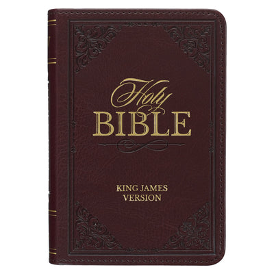 Cover Image for KJV Bible Mini Pocket (Faux Leather, Burgundy) -- Christian Art Gifts, Imitation Leather